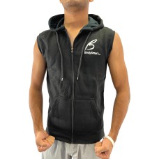 BodySmart Zipper Hoodie Jacket Plain Fleece without Sleeves