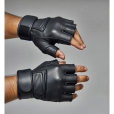 Weightlifting Gloves All Real Leather Padded with Wristwrap Weightlifting Gloves All Real Leather Padded with Wristwrap