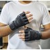 Weightlifting Gloves All Real Leather Padded with Wristwrap