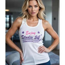 Ladies Tank Tops Studio 54 Print by TRN GLAN