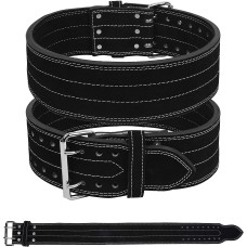 Powerlifting Belts Leather Double Prong 4" Wide 10mm Thick